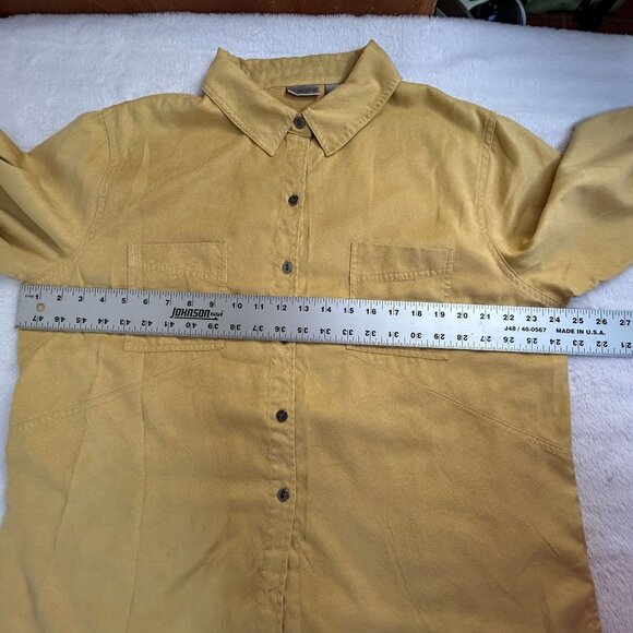 Chico's Womens Tan Button-Up Long Sleeve Shirt Jacket Size 3 Lightweight Pockets - Picture 6 of 8